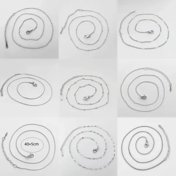 Wholesale Jewelry Casual Simple Style Solid Color 201 Stainless Steel Necklace