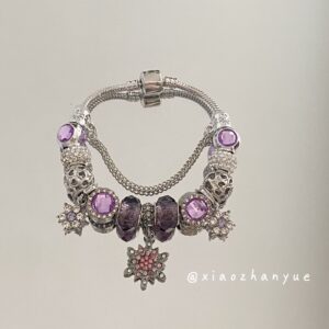 Purple ice flower bracelet (buckle)