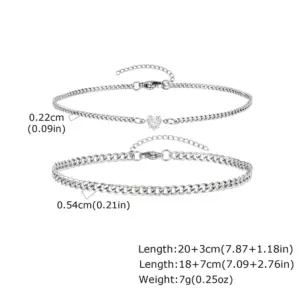 Steel Color / 2 Pieces Set