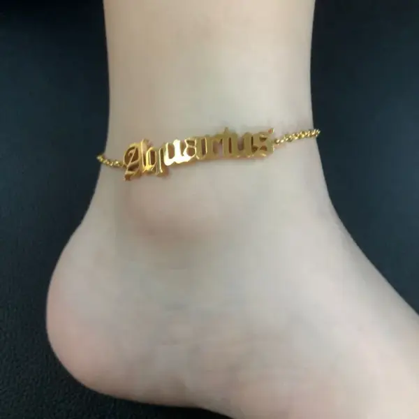 Retro Contion Stainless Steel Women's Anklet 1 Piece