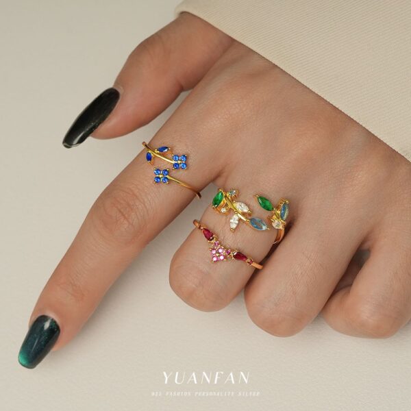 oly-9dc806b04cd744323040d6de3c458ad7 Wholesale S925 Sterling Silver Mori Flower Ring