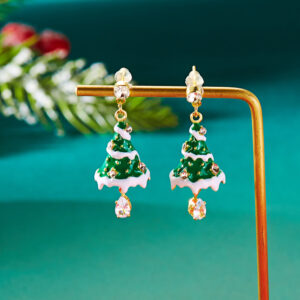 Christmas tree earrings