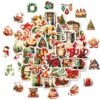oly-9dd3852ff6bf2d36b79e4824751b0698 Wholesale 50 Christmas Eve Family Atmosphere Cartoon Graffiti Stickers Decorative Luggage Notebook Stickers Drawing Paper