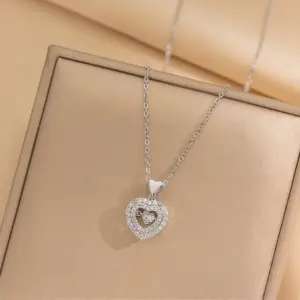 419 Silver Smart Heart Necklace