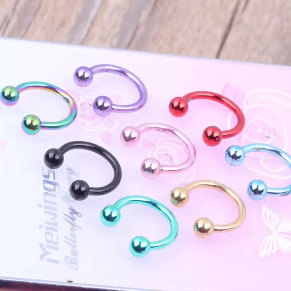 1 Piece Nose Rings & Studs Simple Style Geometric Stainless Steel