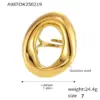 Wholesale PVD Coated Real Gold Plated 18K Gold Geometric 304 Stainless Steel Luxurious Vacation Waterproof Non Tarnish Rings Necklace