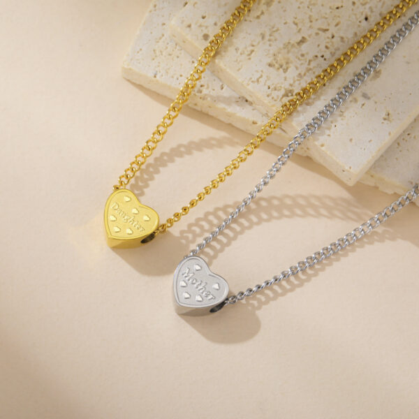 Wholesale Cross-Border Hot Selling Stainless Steel Cut Love Necklace Titanium Steel Home Jewelry Gift for Relatives and Lovers Holiday Gifts