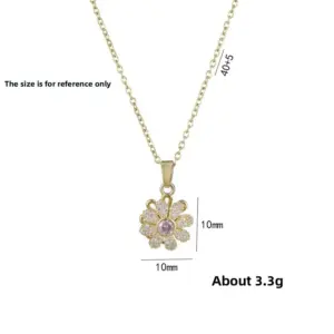 X3385 Gold Rotating Necklace