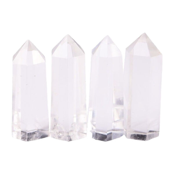 Wholesale White crystal column white crystal single pointed prism white crystal raw stone polished hexagonal prism crystal ornaments factory straight hair
