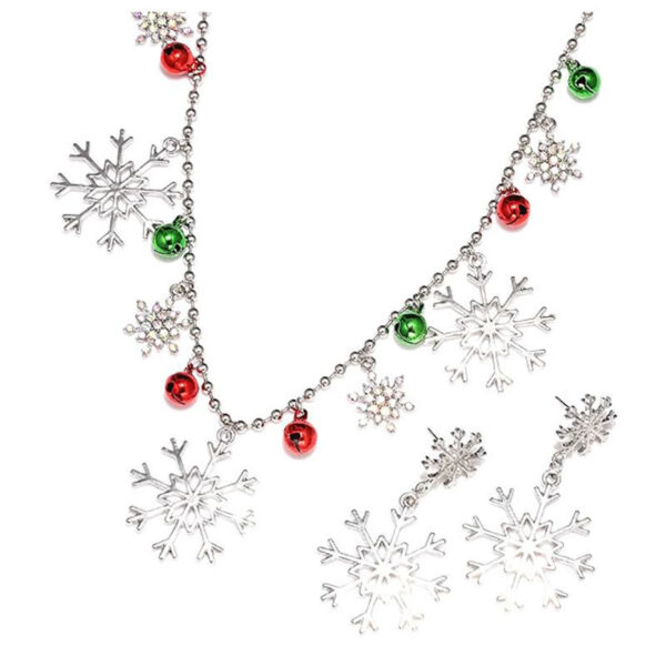Wholesale Christmas Snowflake Bell Necklace