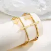 Wholesale PVD Coated Real Gold Plated 18K Rose Saint Benedict 201 Stainless Steel Retro Religion Waterproof Non Tarnish Bracelets