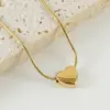 Wholesale Elegant Letter Heart Shape Stainless Steel Titanium Steel Necklace