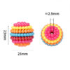oly-9e0f34823555b9fecf589a65c24e28b3 Wholesale Yangmei colored beaded round acrylic striped beads