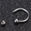 Stainless Steel Body Piercing Jewelry Hypoallergenic Half Ring C-Shaped Ball Ring Lip Ring Nose Ring Geometric Punk Style Unisex