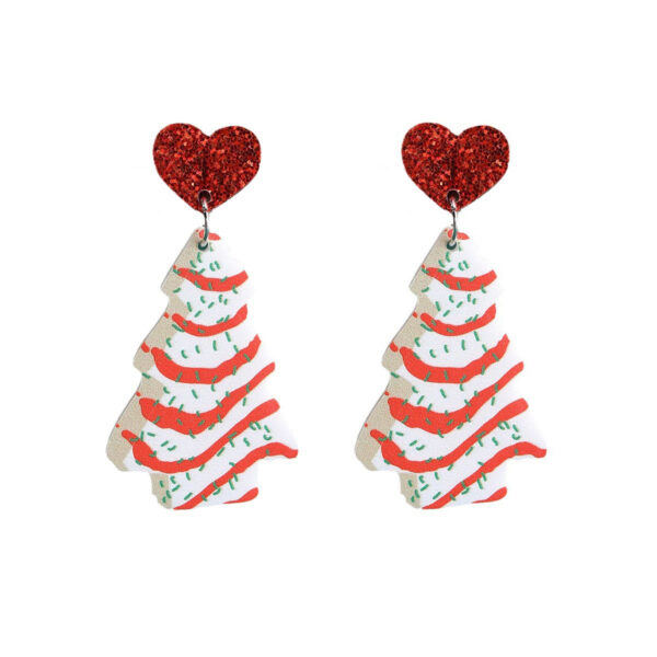 oly-9e1493107baf685ece7801ac7d0ef740 Wholesale Heart Acrylic Christmas Tree Earrings