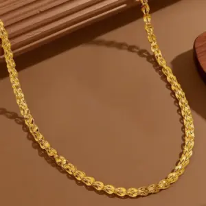 X0647-Phoenix Tail Chain-Necklace- Gold
