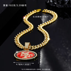49ers gold / Pendant and chain