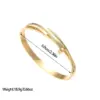 Fashionable Geometric Splicing Titanium Steel Bracelet 18K Gold Plated Women's High-End Non-Fading lished Hand Aessory