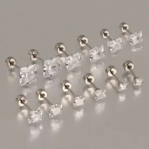Silver Twisted Cake / 3/4/5/6/7/8 Six Pairs Set