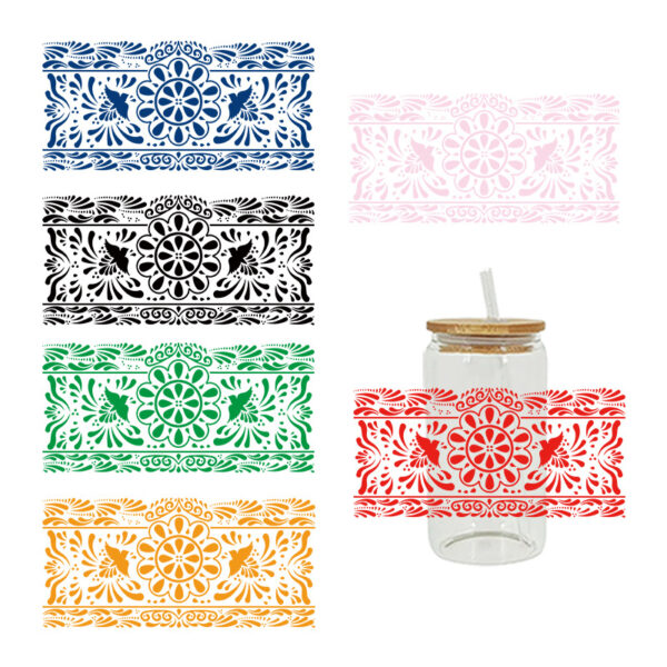 Wholesale Simple solid color pattern 16oz Cup UV DTF Wraps