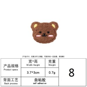8# Bear Head (self-adhesive)