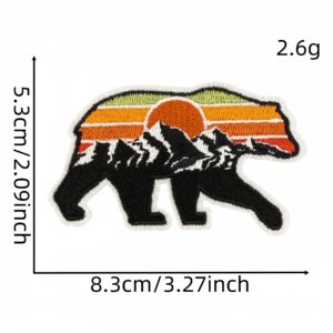 Scenery bear cloth sticker 3#
