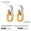 Wholesale PVD Coated Real Gold Plated Color Block 304 Stainless Steel Simple Style Classic Style Waterproof Non Tarnish Earrings