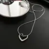 Wholesale PVD Coated Real Gold Plated Heart Shape Stainless Steel Simple Style Waterproof Non Tarnish Pendant Necklace