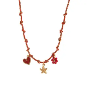 Starfish Red Rope Necklace