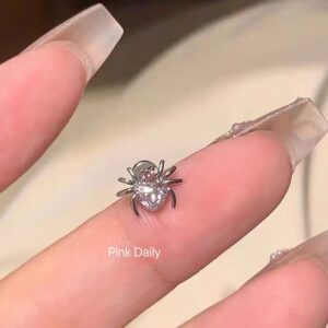 Pink diamond silver spider single