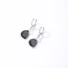 Wholesale PVD Coated Rhodium Plated Water Droplets Heart Shape Flower 304 Stainless Steel Casual Sweet Korean Style Waterproof Non Tarnish Drop Earrings