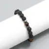Wholesale Simple Style Geometric Volcanic Rock No Inlaid Beaded Chain Bracelets In Bulk