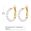 Wholesale PVD Coated Geometric 303 Stainless Steel Simple Style Waterproof Non Tarnish 304 Stainless Steel Hoop Earrings