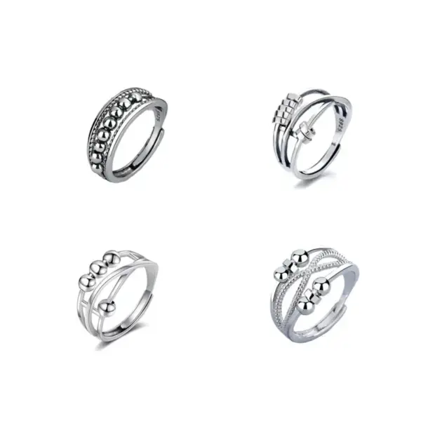 Wholesale Casual Simple Style Solid Color Copper Beaded Plating Open Ring