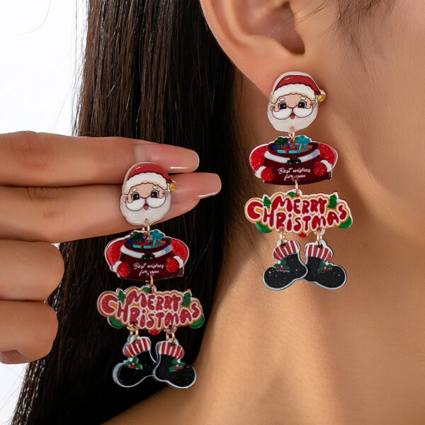 Wholesale Snowman Santa Claus Reindeer Cute Earrings