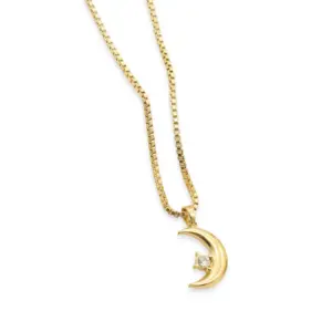 Wholesale Jewelry Fashion Simple Style Star Moon Heart 304 Stainless Steel 14K Gold Plated Plating Necklace