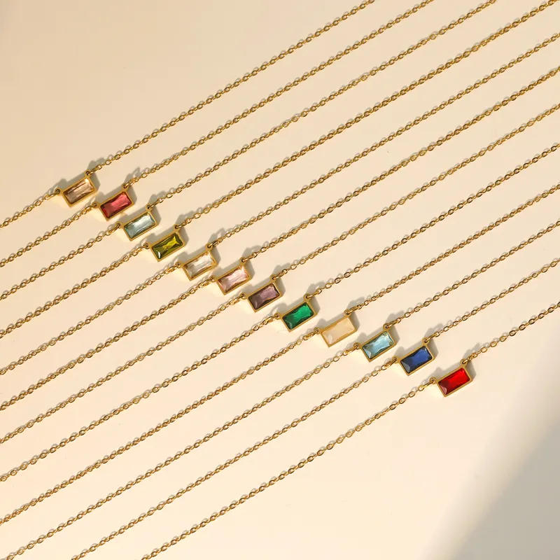Wholesale PVD Coated 18K Gold Plated Rectangle 304 Stainless Steel IG Style Modern Style Classic Style Waterproof Non Tarnish 304 Stainless Steel Lobs
