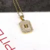 Wholesale Copper 18K Gold Plated Simple Style Classic Style Plating Inlay Letter Shell Pendant Necklace