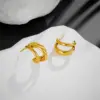 Wholesale Elegant Solid Color Titanium Steel Plating Ear Studs 1 Pair