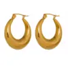 Wholesale 1 Pair Fashion Solid Color Plating 304 Stainless Steel 18K Gold Plated Stainless Steel Earrings
