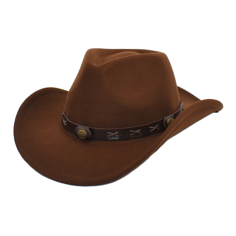 Wholesale Amazon new ethnic woolen hat European and American men's and women's cole hat woolen Western Denim top hat fashion