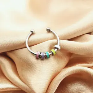 Enamel Ring Anxiety Ring 2 / Adjustable Opening