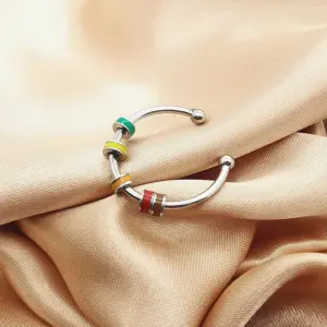 Enamel Ring Anxiety Ring 3 / Adjustable Opening