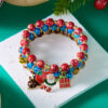 oly-9ea8c4217ad1f6bf6b9022b5a06d5dc4 Wholesale Cross-border New Christmas Bracelet suit All-match Christmas Bells Christmas Tree Old Man Snowman Beaded Combination Bracelet