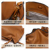 Wholesale Genuine leather small lucky bag one-shoulder crossbody bucket drawstring bag