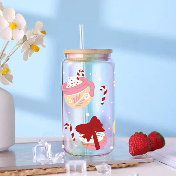 Wholesale UV Transfer Paste Glass Crystal Label Crystal Paste 16oz Cup UV DTF Wraps