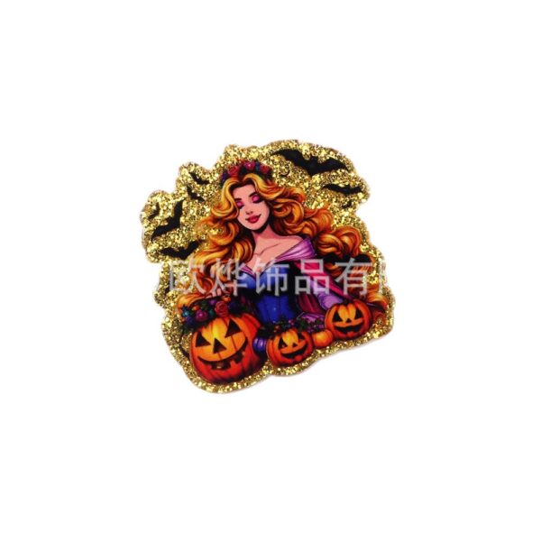 Wholesale New loose powder cross-border cartoon Halloween cute jewelry acrylic pins adorable DIY patch accessories