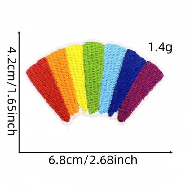 Wholesale New Rainbow Color Embroidered Cloth Sticker Love Palm Patch Color Sun Clothes Dress Embroidered Patch