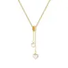 Wholesale Real Gold Plated Heart Shape 304 Stainless Steel Sweet Waterproof Non Tarnish Pendant Necklace