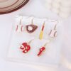 oly-9ecb755e1f3f0e6256092ee16ae225ff Wholesale Fun Cartoon High-grade op Oil Baseball Earrings Simple Design Asymmetric Hat Baseball Bat Earrings Women